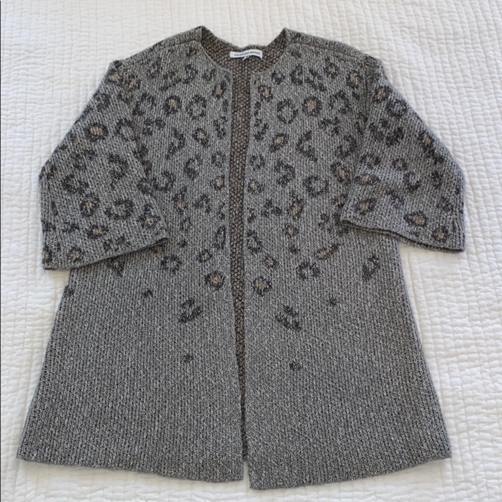 Anthropoligi Leopard Intarsia Cardigan XL